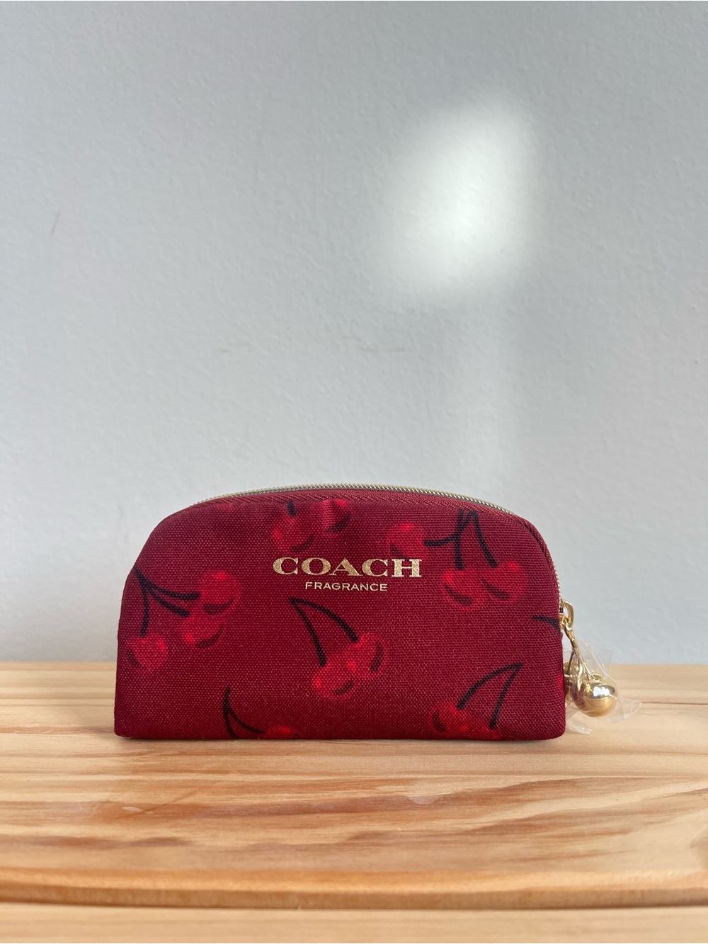Coach Cherry Print Mini Cosmetic Pouch